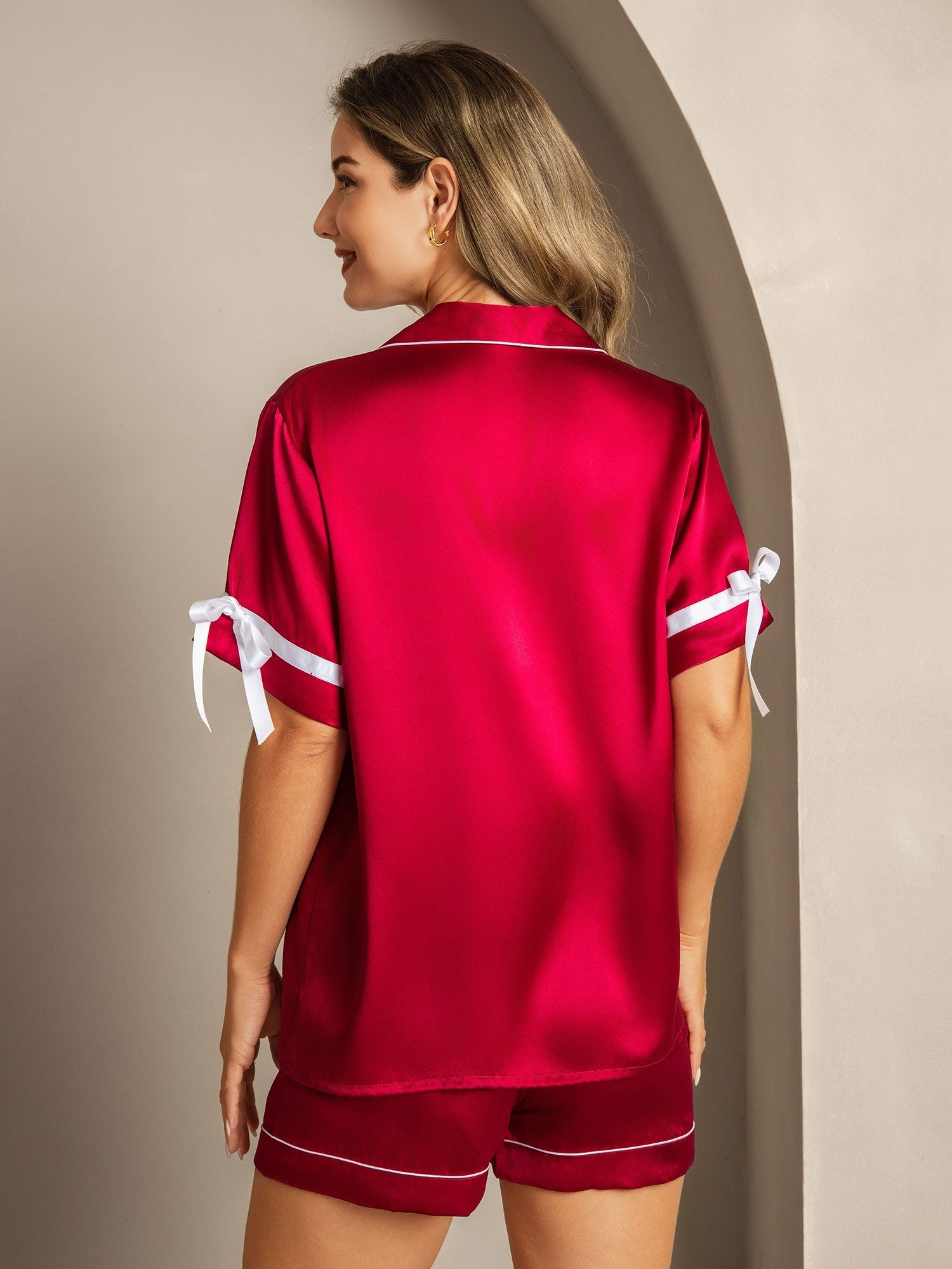 [Vino] SilkSilky-IT Seta pura Womens Pajamas 002,