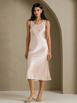 [Beige] SilkSilky-IT Sleeveless Vestiti da donna 006
