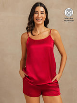 [Vino] SilkSilky-IT 19Momme Seta Senza maniche Camisole Set 001