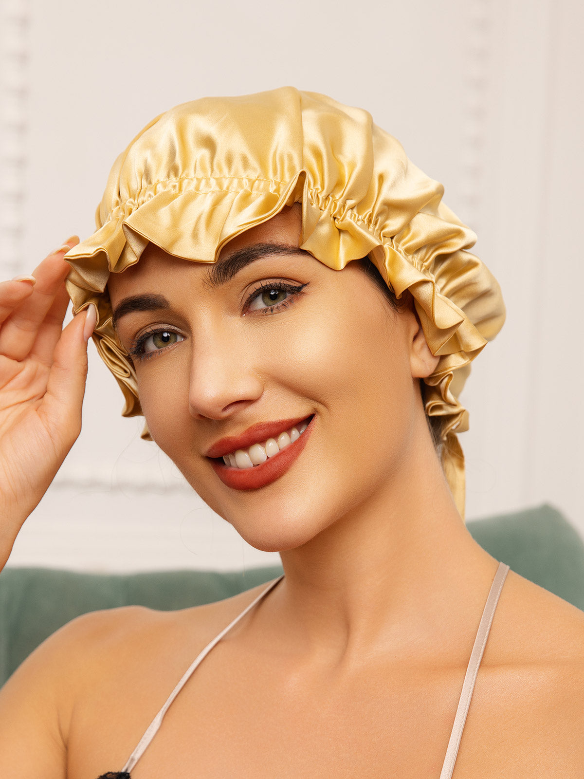 SilkSilky-IT Seta pura Sleep Cap Champagne 002