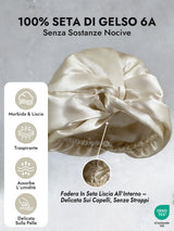 [Beige] SilkSilky-IT Cuffia di seta 003