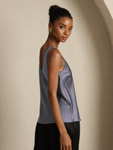 [Grigio Scuro] SilkSilky-IT Sleeveless V Neck Cami 005