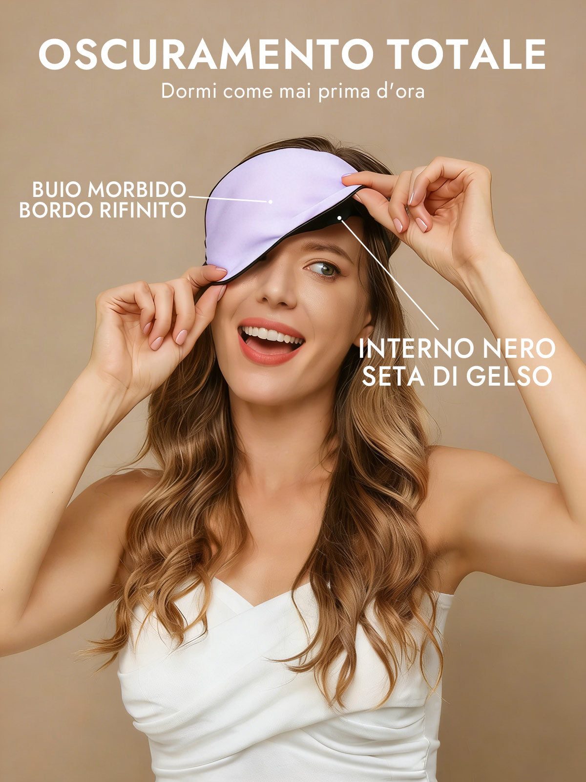 [Lavanda] SilkSilky-IT Mascherina da Notte 002