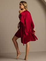[Vino] SilkSilky-IT 3/4 Sleeve V Neck Set camicia e vestaglia 002