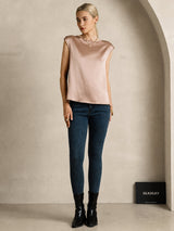 [Toscana] SilkSilky-IT Cap Sleeve Round Neck Magliette donna 004