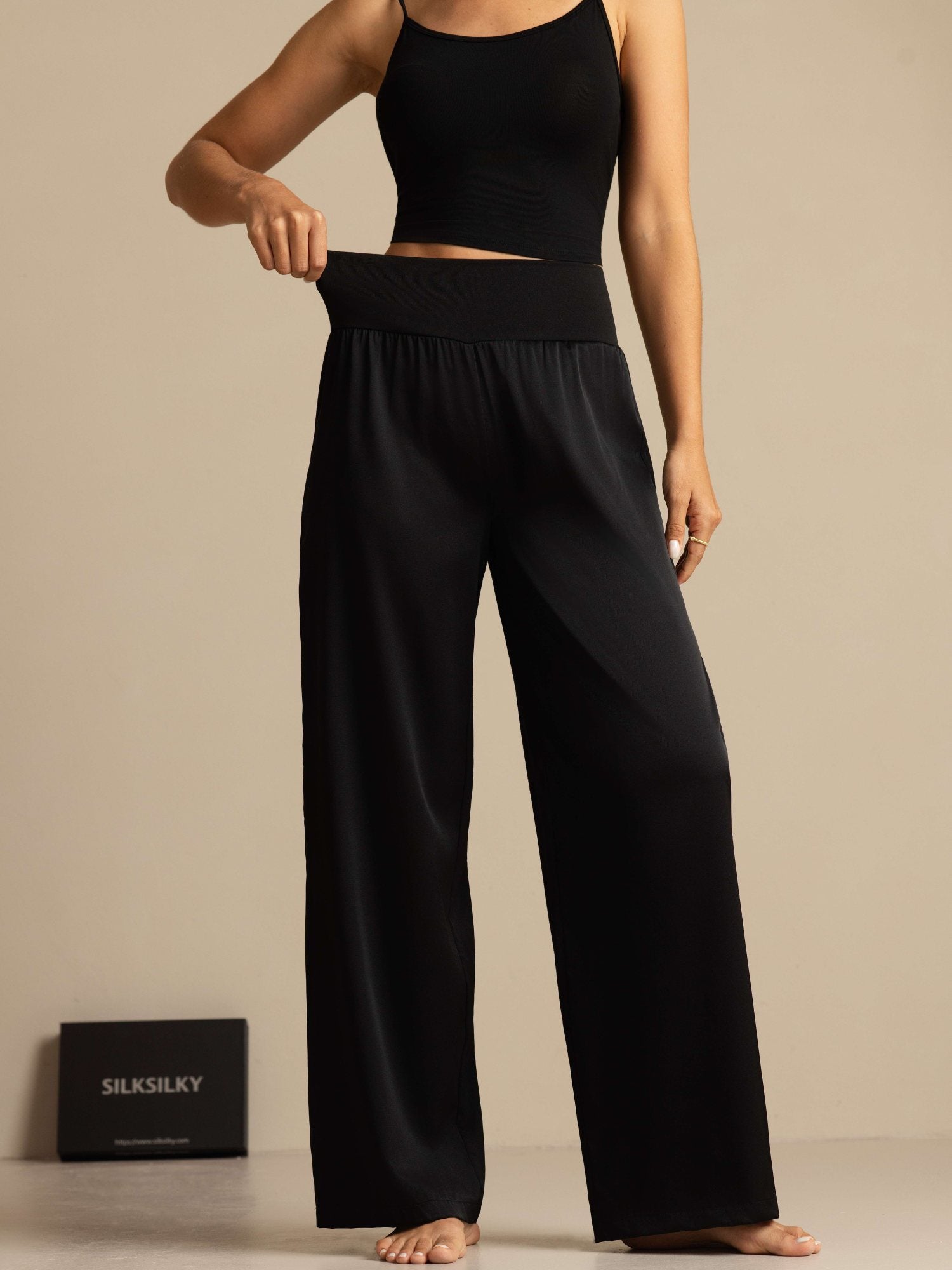 [Nero] SilkSilky-IT 19Momme Seta Womens Pants 001