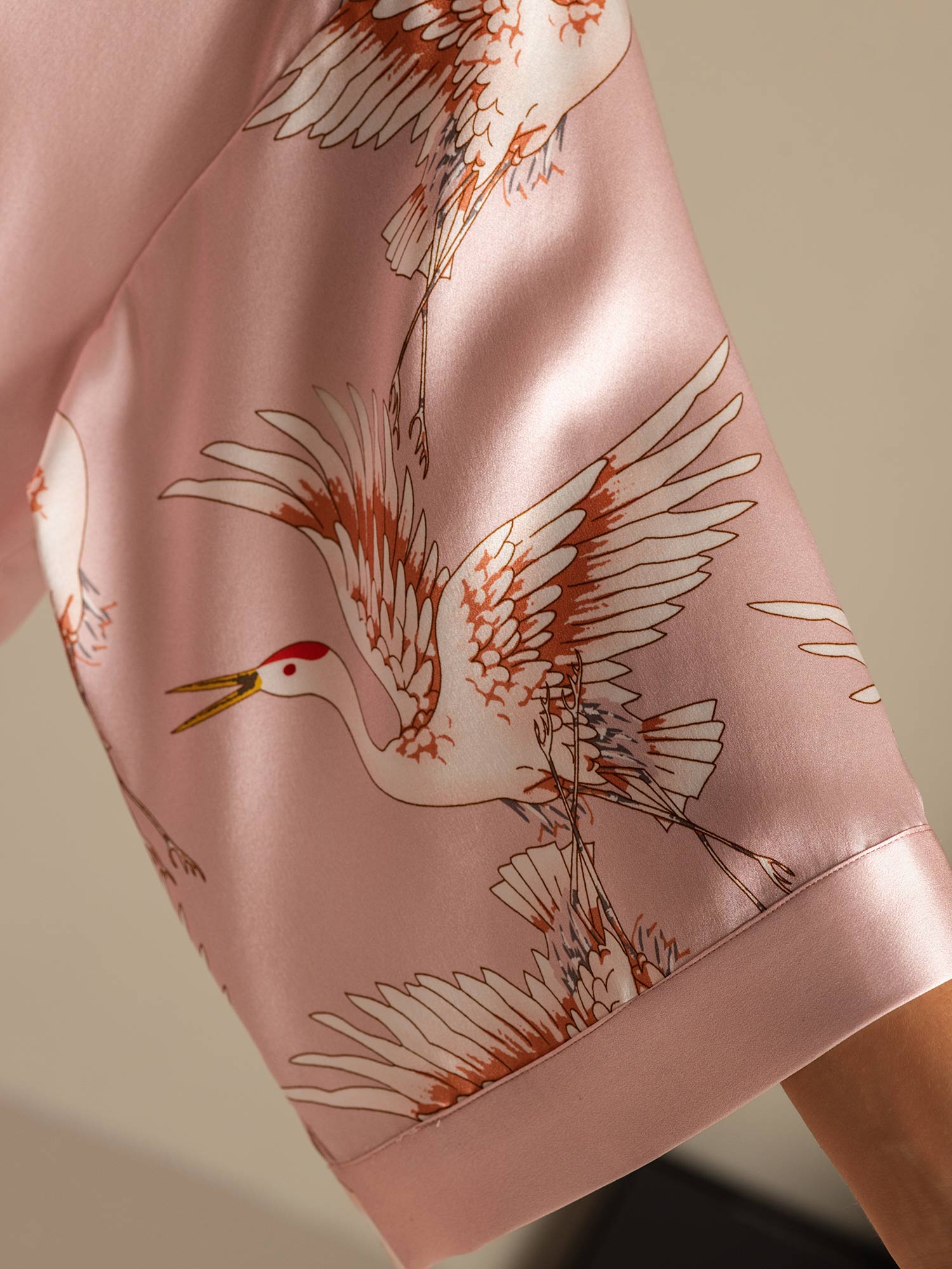 [Rosa] SilkSilky-IT Seta pura Scollo a V profondo Vestaglia da donna 004