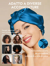 [Verde Acqua] SilkSilky-IT Cuffia di seta 005