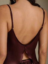 [Marrone] SilkSilky-IT Spaghetti Strap Set di Bretelle 005