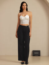 [Bianco] SilkSilky-IT Spaghetti Strap V Neck Cami 008