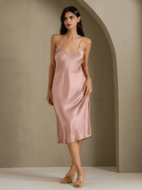 [Toscana] SilkSilky-IT Sleeveless V Neck Vestiti da donna 001