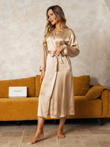 [Champagne] SilkSilky-IT Long Sleeve Vestaglia da donna 005