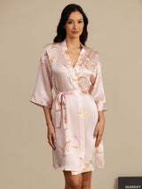 [Rosa] SilkSilky-IT 3/4 Sleeve Vestaglia da donna 005