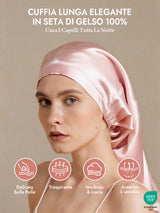 [Rosa Chiaro] SilkSilky-IT Cuffia di seta 002