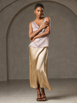 [Grigio Ombra] SilkSilky-IT Sleeveless V Neck Cami 007