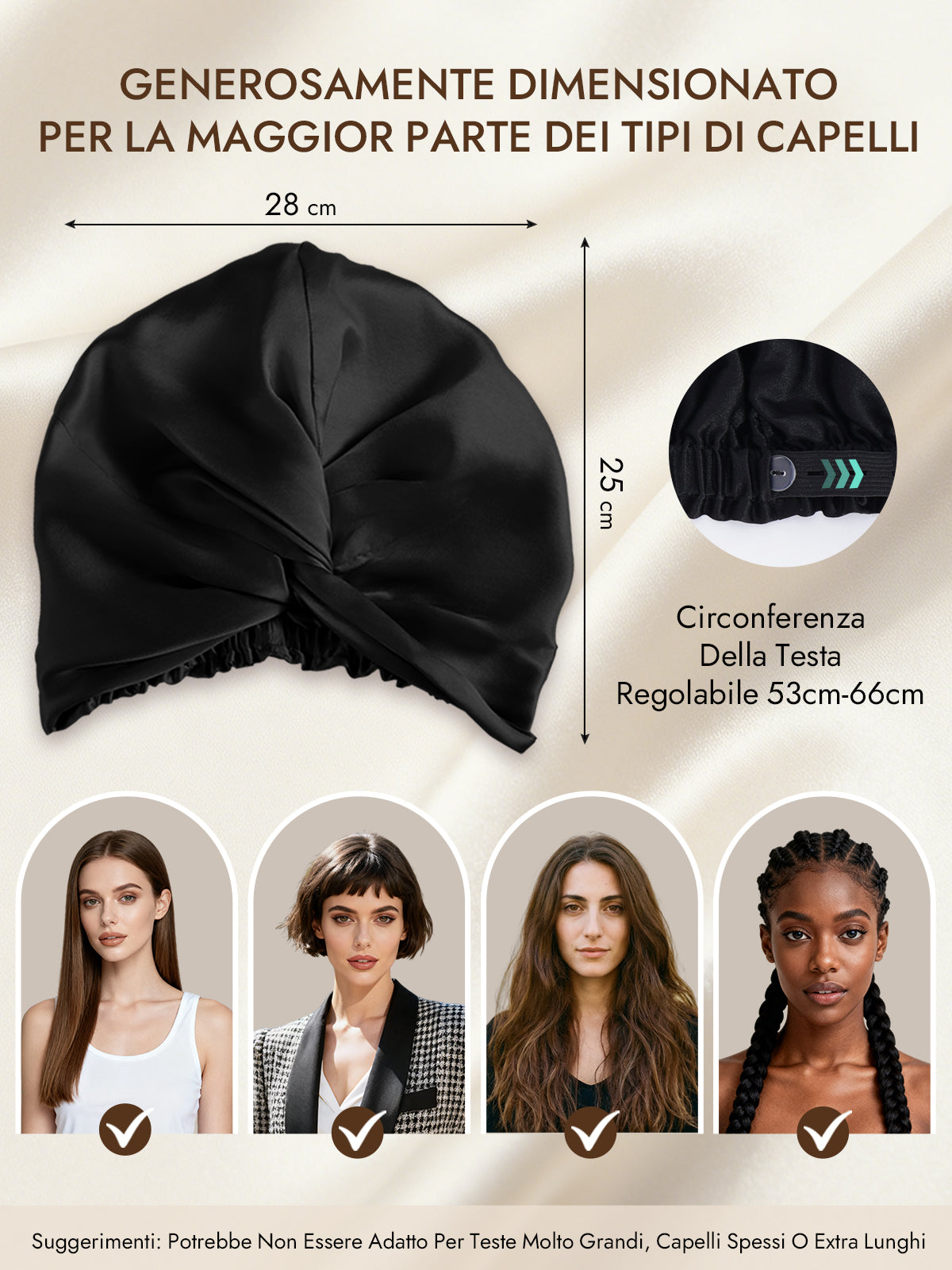 [Nero] SilkSilky-IT 22Momme Seta pura Sleep Cap 005