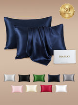 [Blu Scuro] SilkSilky-IT 30Momme Federa 001