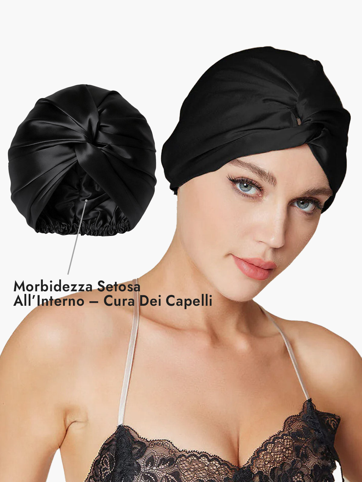 [Nero] SilkSilky-IT Cuffia di seta 004