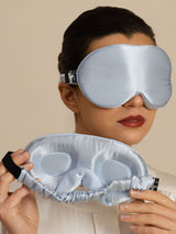 [Azzurro] SilkSilky-IT Mascherina da Notte 001