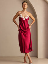 [Vino] SilkSilky-IT Sleeveless V Neck Vestiti da donna 005