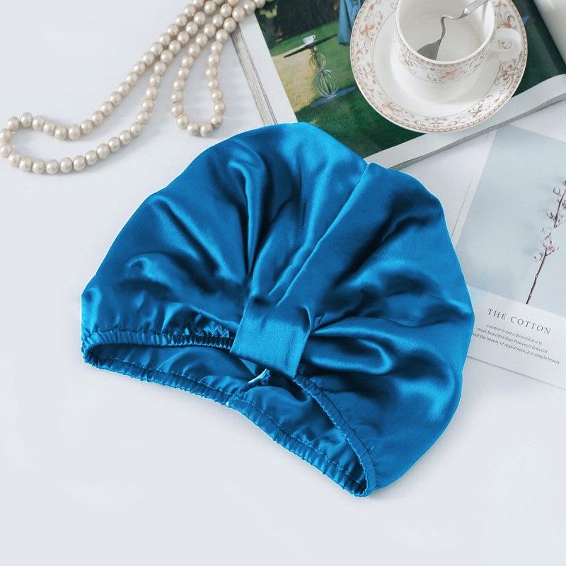 [Verde Acqua] SilkSilky-IT Seta pura Sleep Cap 002