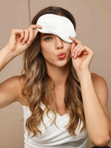 [Bianco] SilkSilky-IT Mascherina da Notte 003
