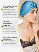 [Verde Acqua] SilkSilky-IT Cuffia di seta 008