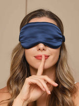 [Blu Scuro] SilkSilky-IT Mascherina da Notte 001
