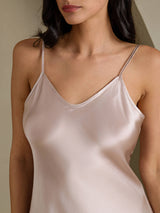 [Grigio Ombra] SilkSilky-IT Sleeveless V Neck Vestiti da donna 004