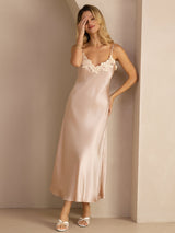 [Rosa] SilkSilky-IT Sleeveless V Neck Vestiti da donna 006