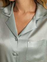[Azzurro] SilkSilky-IT Seta pura Womens Pajamas 007,
