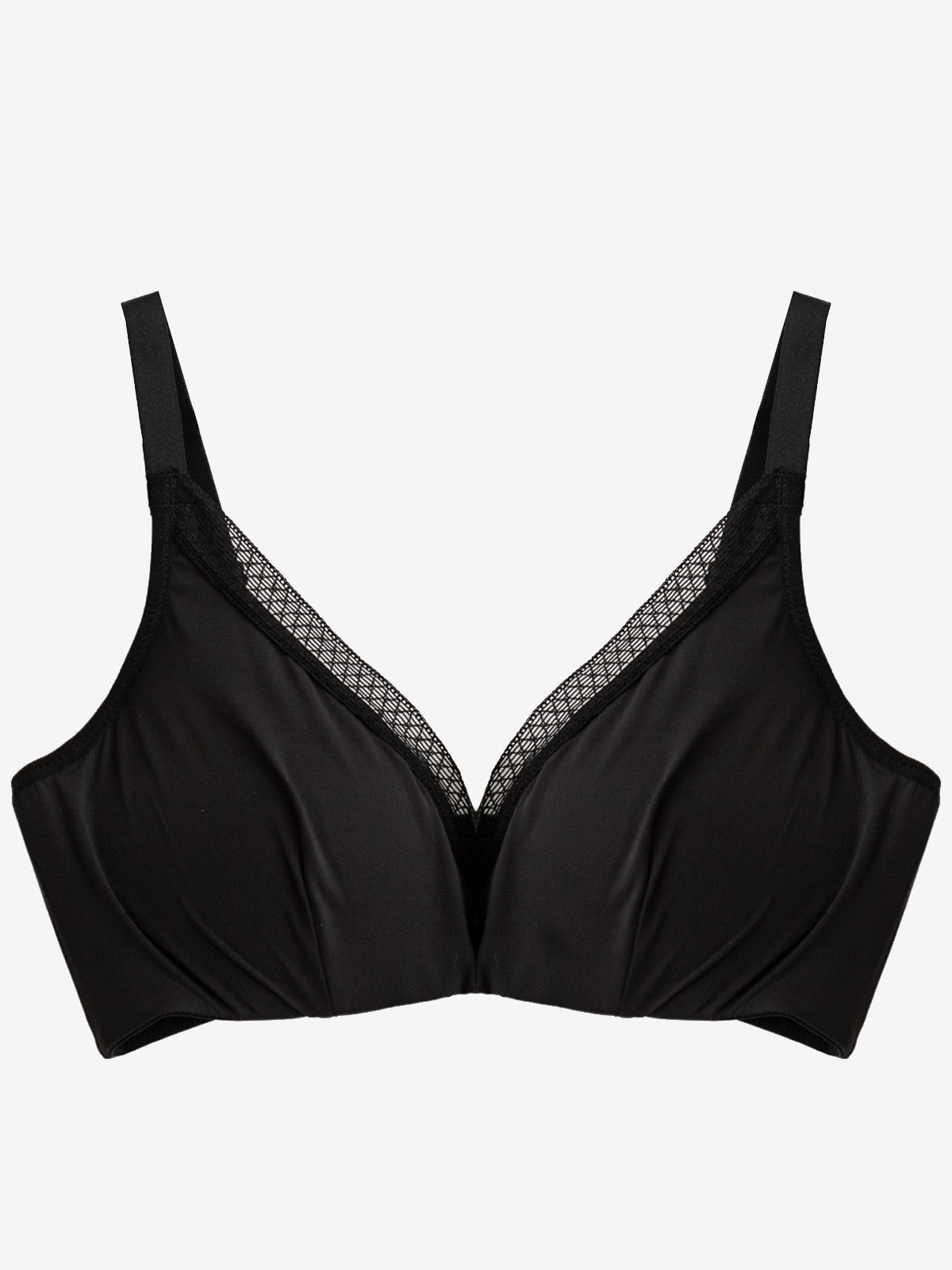 SilkSilky IT Maglia di seta Bra Nero 004