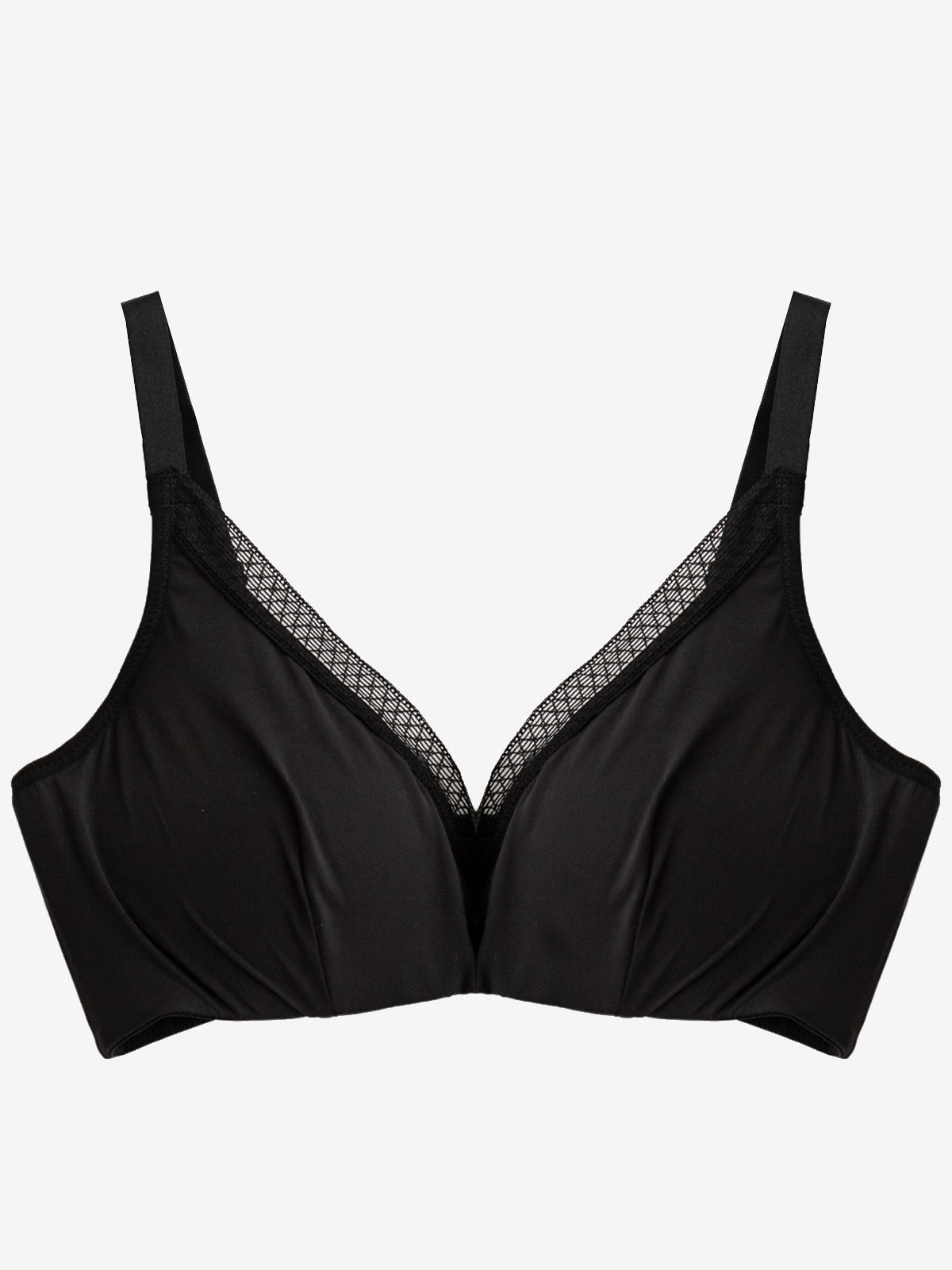 [Nero] SilkSilky-IT Maglia di seta Bra 004