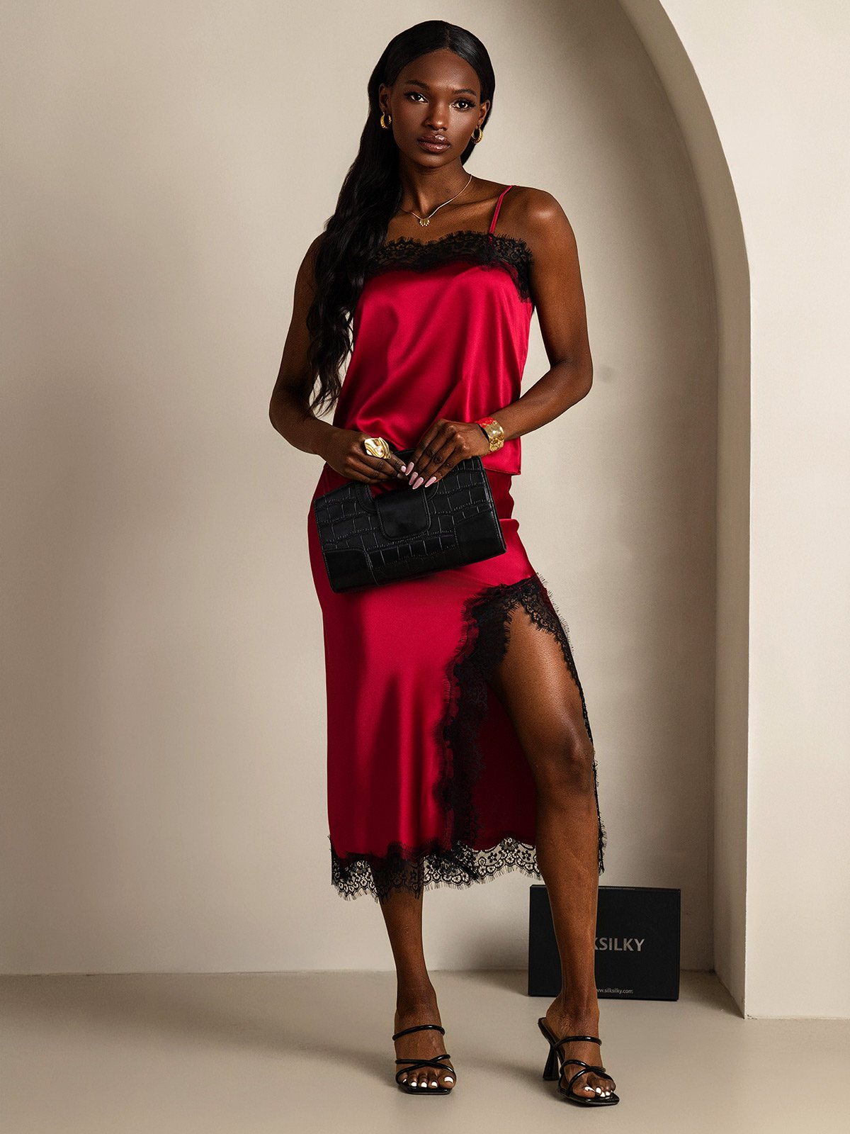 SilkSilky-IT 19Momme Seta Camisole Set Vino 003
