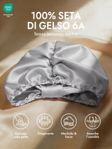 [Argento] SilkSilky-IT Cuffia di seta 002