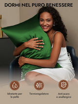 [Verde Scuro] SilkSilky-IT 30Momme Federa 005