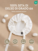[Bianco] SilkSilky-IT Cuffia di seta 002