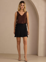 [Caffè] SilkSilky-IT Sleeveless V Neck Cami 006