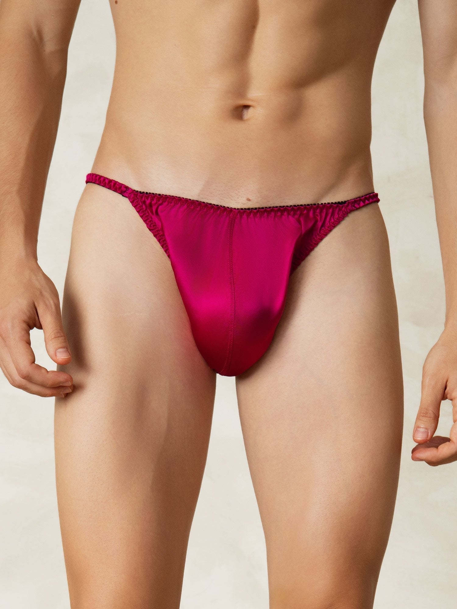 [Fucsia] SilkSilky-IT Seta pura Mens Underwear 004,