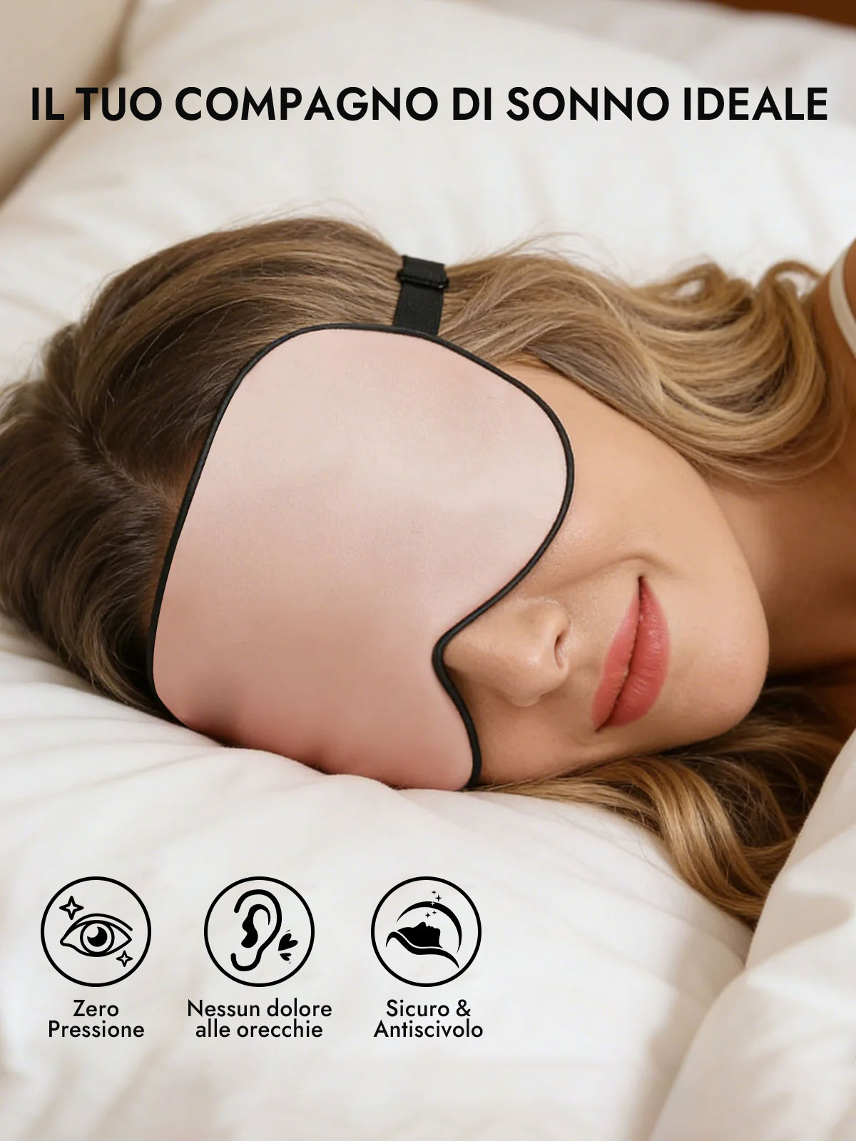 [Rosa] SilkSilky-IT Mascherina da Notte 005