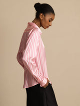 [Riga Rosa] SilkSilky-IT Long Sleeve Lapel Collar Camicie da donna 002