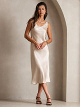 [Beige] SilkSilky-IT Sleeveless Vestiti da donna 004