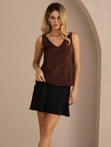 [Caffè] SilkSilky-IT Sleeveless V Neck Cami 005