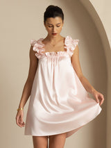 [Rosa] SilkSilky-IT Sleeveless Square Neck Camicia da notte 005