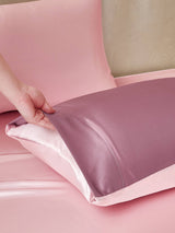 [MalvaPallido+RosaChiaro] SilkSilky-IT 25Momme Set di biancheria da letto 005