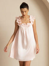 [Rosa] SilkSilky-IT Sleeveless Square Neck Camicia da notte 001