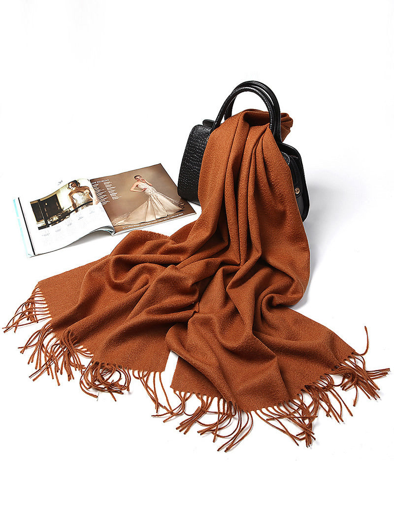 [Marrone] SilkSilky-IT Lana Scarf 005