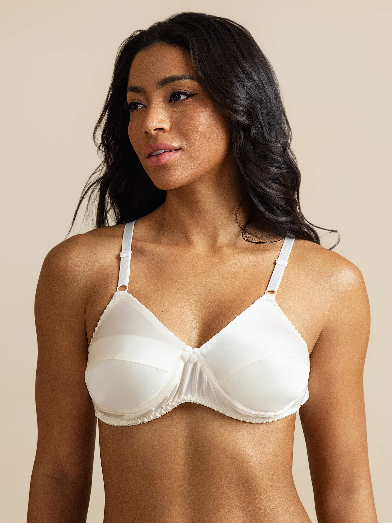 [Bianco] SilkSilky-IT Seta pura Bra 005,