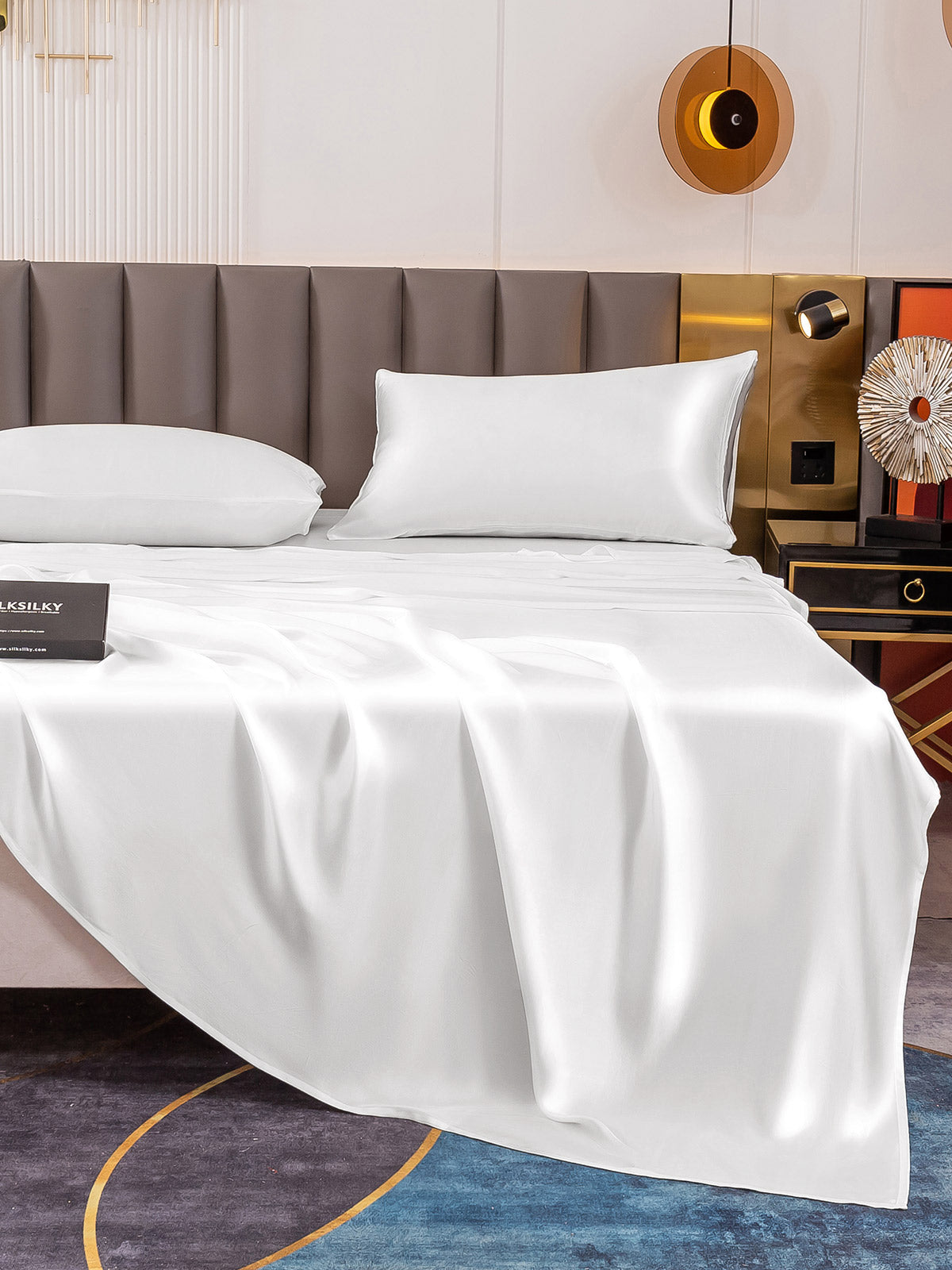[Bianco] SilkSilky-IT 19Momme Seta pura Bedding Set 006