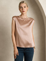 [Toscana] SilkSilky-IT Cap Sleeve Round Neck Magliette donna 008